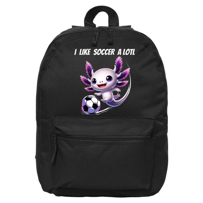Axolotl Soccer Birthday Soccer Player 16 in Basic Backpack