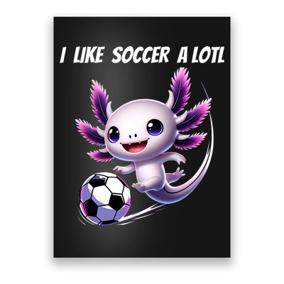 Axolotl Soccer Birthday Soccer Player Poster