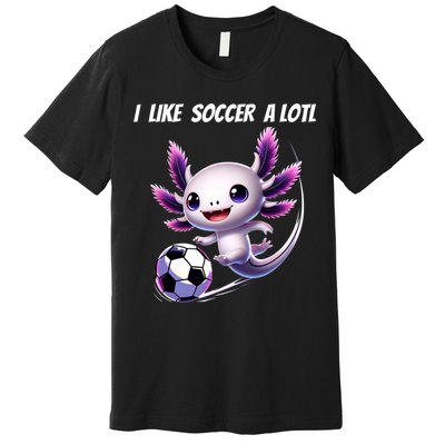 Axolotl Soccer Birthday Soccer Player Premium T-Shirt
