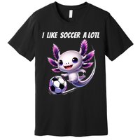 Axolotl Soccer Birthday Soccer Player Premium T-Shirt