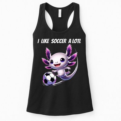Axolotl Soccer Birthday Soccer Player Womens Tank Top