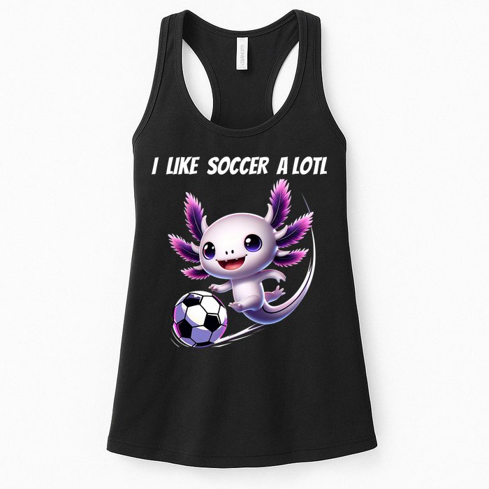 Axolotl Soccer Birthday Soccer Player Womens Tank Top