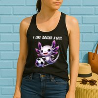 Axolotl Soccer Birthday Soccer Player Womens Tank Top