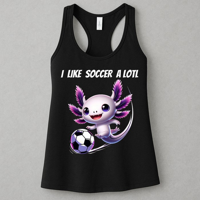 Axolotl Soccer Birthday Soccer Player Womens Tank Top