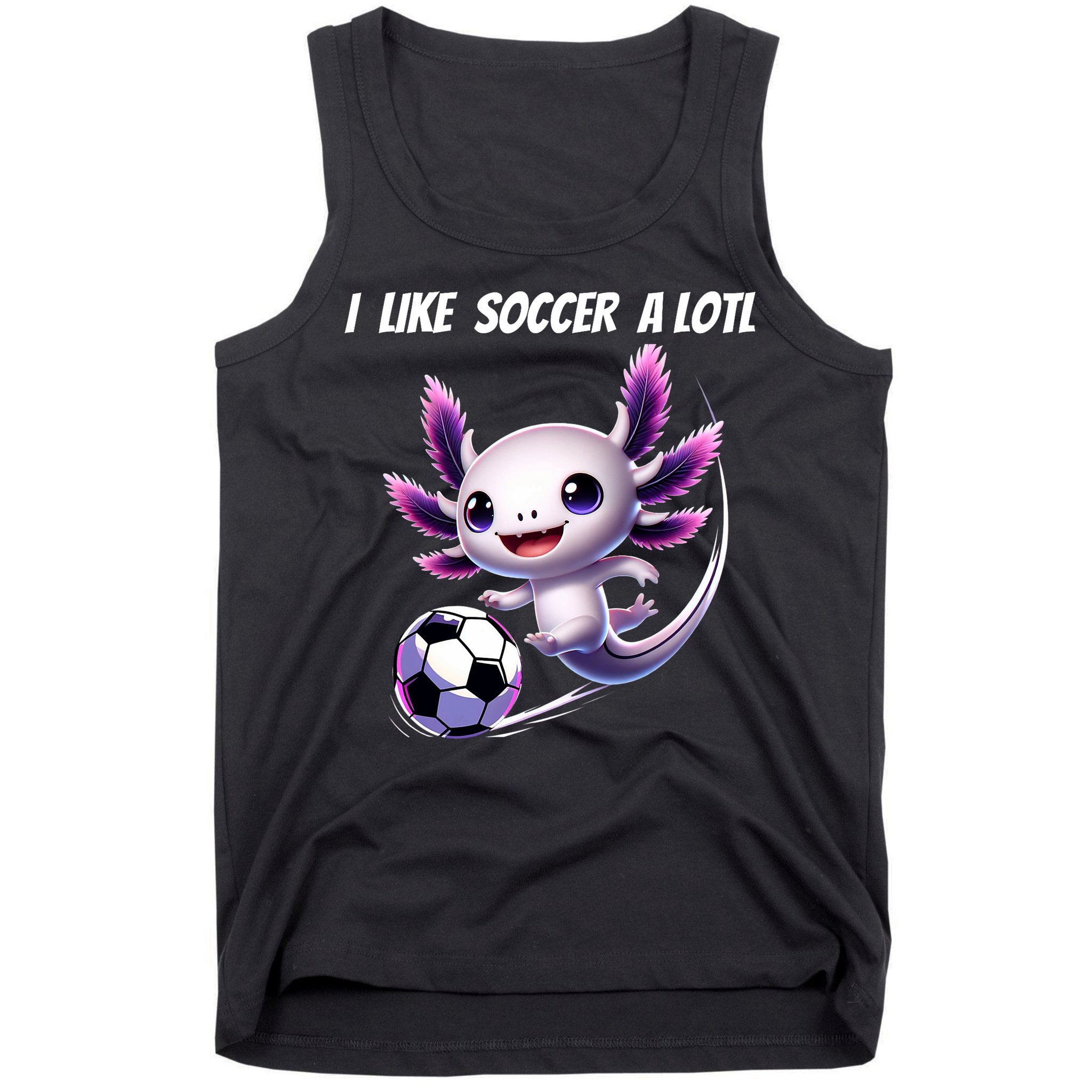 Axolotl Soccer Birthday Soccer Player Tank Top