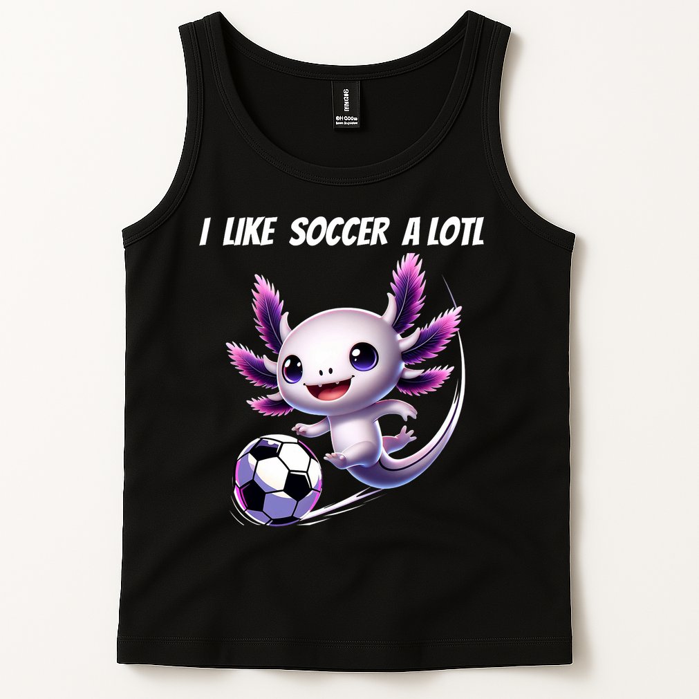 Axolotl Soccer Birthday Soccer Player Tank Top