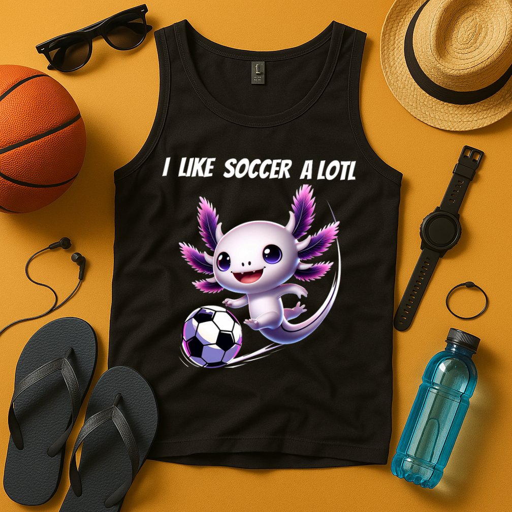 Axolotl Soccer Birthday Soccer Player Tank Top