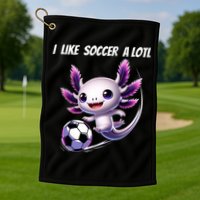Axolotl Soccer Birthday Soccer Player Golf Towel