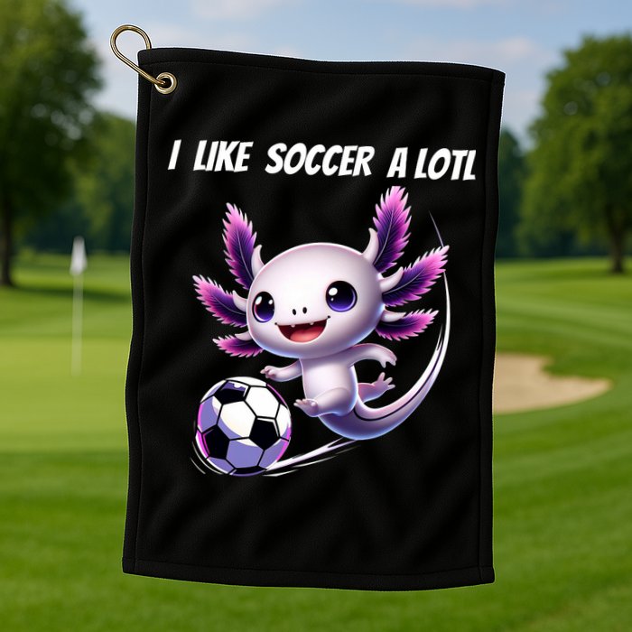 Axolotl Soccer Birthday Soccer Player Golf Towel