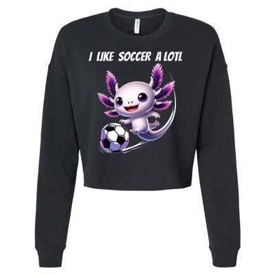 Axolotl Soccer Birthday Soccer Player Cropped Pullover Crew
