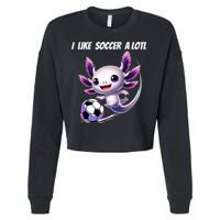 Axolotl Soccer Birthday Soccer Player Cropped Pullover Crew