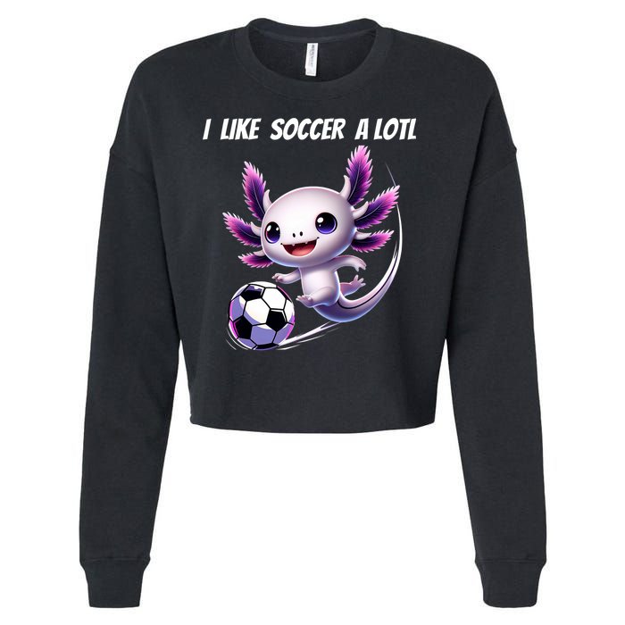 Axolotl Soccer Birthday Soccer Player Cropped Pullover Crew