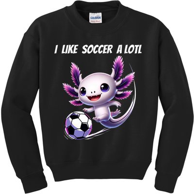 Axolotl Soccer Birthday Soccer Player Kids Sweatshirt