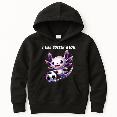 Axolotl Soccer Birthday Soccer Player Kids Hoodie