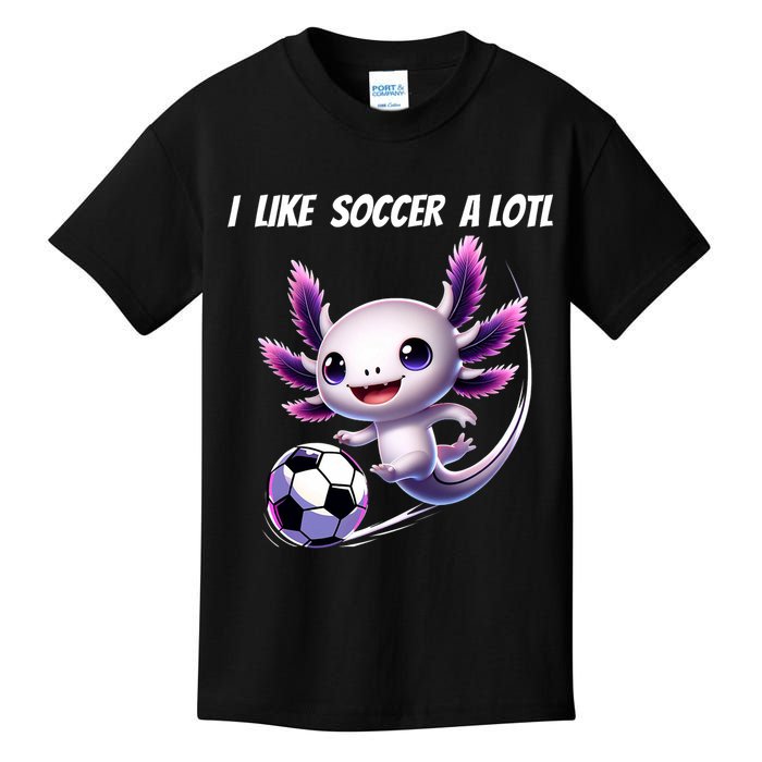 Axolotl Soccer Birthday Soccer Player Kids T-Shirt