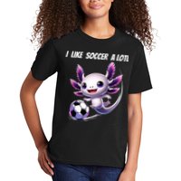Axolotl Soccer Birthday Soccer Player Kids T-Shirt