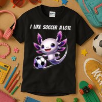 Axolotl Soccer Birthday Soccer Player Kids T-Shirt