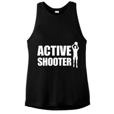 Active Shooter Basketball Player Basketball Active Shooter Ladies PosiCharge Tri-Blend Wicking Tank