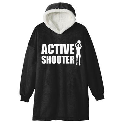 Active Shooter Basketball Player Basketball Active Shooter Hooded Wearable Blanket