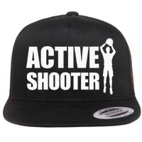 Active Shooter Basketball Player Basketball Active Shooter Flat Bill Trucker Hat