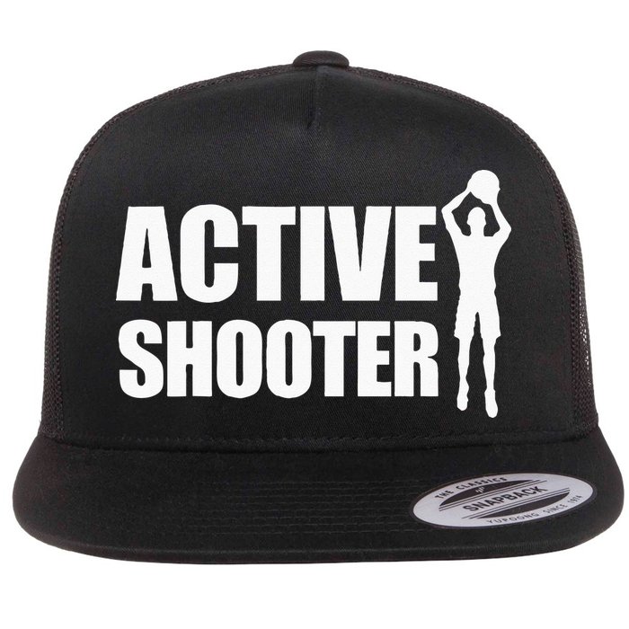 Active Shooter Basketball Player Basketball Active Shooter Flat Bill Trucker Hat