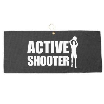 Active Shooter Basketball Player Basketball Active Shooter Large Microfiber Waffle Golf Towel