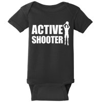 Active Shooter Basketball Player Basketball Active Shooter Baby Bodysuit