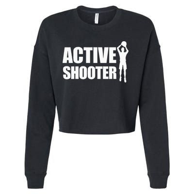 Active Shooter Basketball Player Basketball Active Shooter Cropped Pullover Crew