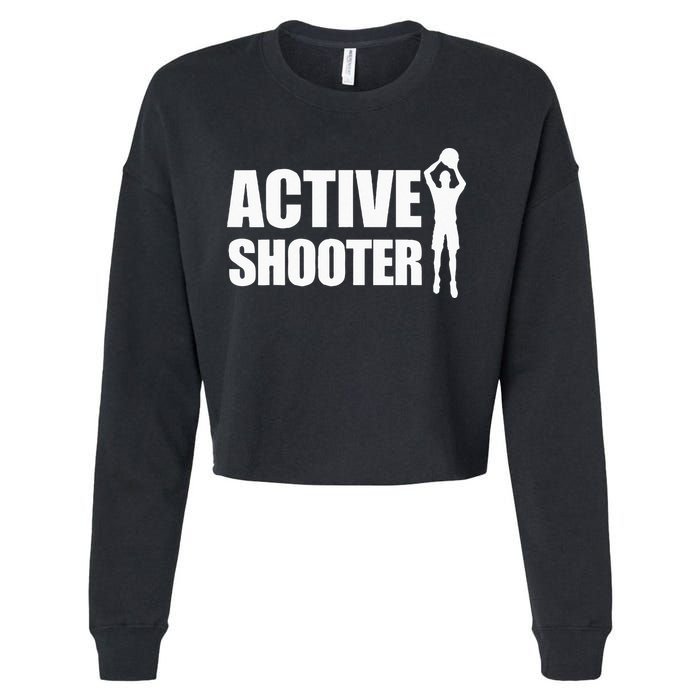 Active Shooter Basketball Player Basketball Active Shooter Cropped Pullover Crew