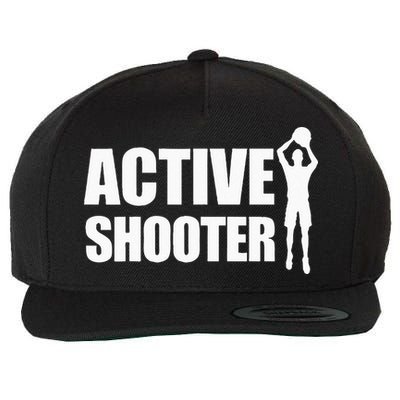 Active Shooter Basketball Player Basketball Active Shooter Wool Snapback Cap