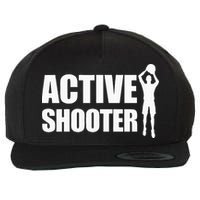 Active Shooter Basketball Player Basketball Active Shooter Wool Snapback Cap