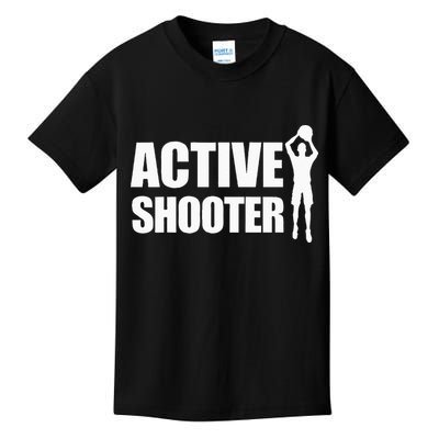 Active Shooter Basketball Player Basketball Active Shooter Kids T-Shirt