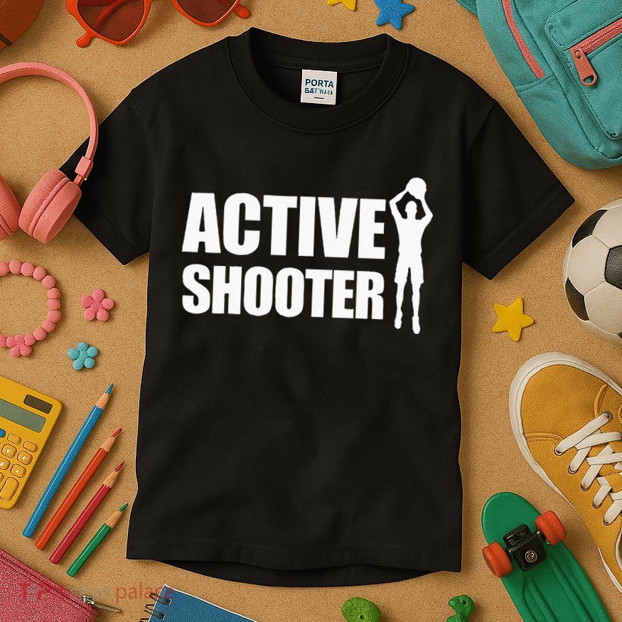 Active Shooter Basketball Player Basketball Active Shooter Kids T-Shirt