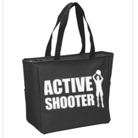 Active Shooter Basketball Player Basketball Active Shooter Zip Tote Bag