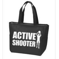 Active Shooter Basketball Player Basketball Active Shooter Zip Tote Bag