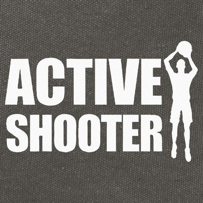 Active Shooter Basketball Player Basketball Active Shooter Cotton Canvas Backpack