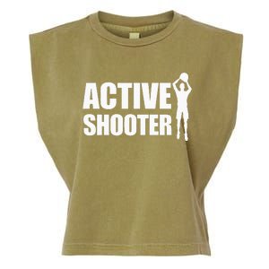 Active Shooter Basketball Player Basketball Active Shooter Garment-Dyed Women's Muscle Tee