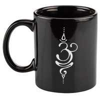 Ancient Sanskrit Breathe Om Yoga Meditation Symbol 11oz C Handle Ceramic Mug