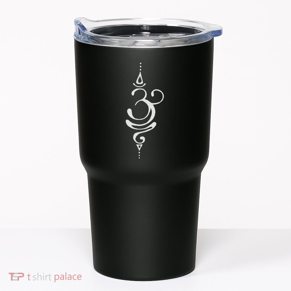 Ancient Sanskrit Breathe Om Yoga Meditation Symbol Tumbler