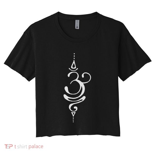 Ancient Sanskrit Breathe Om Yoga Meditation Symbol Crop Top