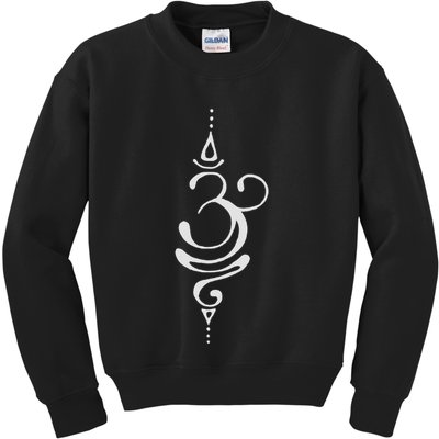 Ancient Sanskrit Breathe Om Yoga Meditation Symbol Kids Sweatshirt
