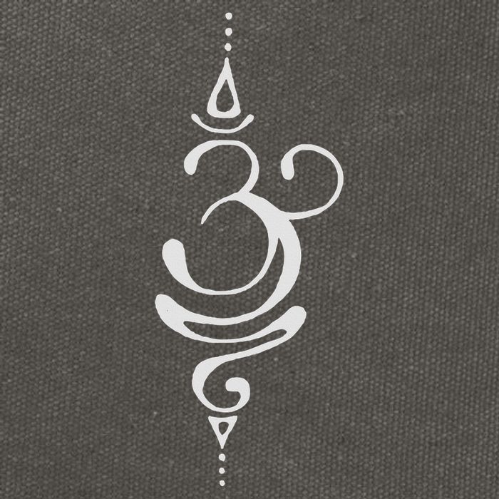 Ancient Sanskrit Breathe Om Yoga Meditation Symbol Cotton Canvas Backpack