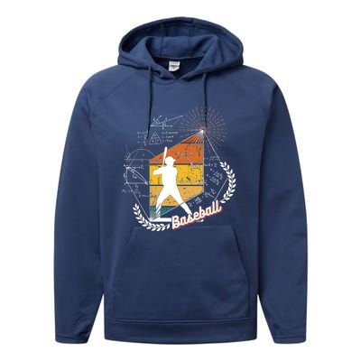 American Sport Baseball Just A Who Loves Baseball Sport Gift Performance Fleece Hoodie