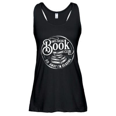 Anti Social Book Reader Go Away IM Reading Introverts Ladies Essential Flowy Tank