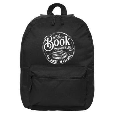Anti Social Book Reader Go Away IM Reading Introverts 16 in Basic Backpack