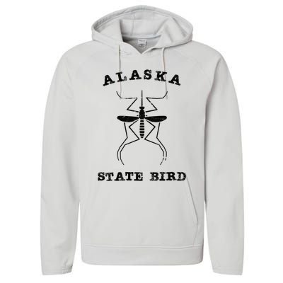 Alaska State Bird Mosquito Performance Fleece Hoodie