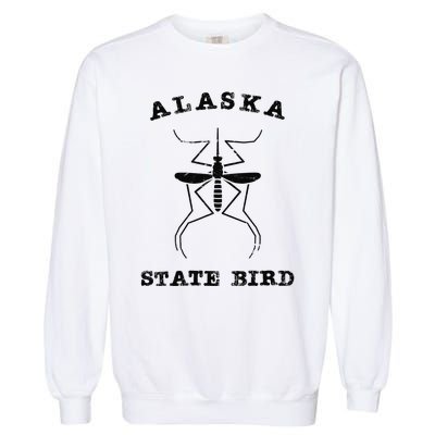 Alaska State Bird Mosquito Garment-Dyed Sweatshirt