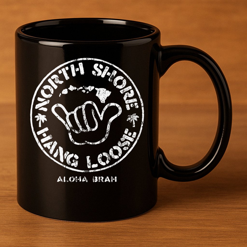 Aloha Shaka Brah Hawaii Islands 11oz C Handle Ceramic Mug