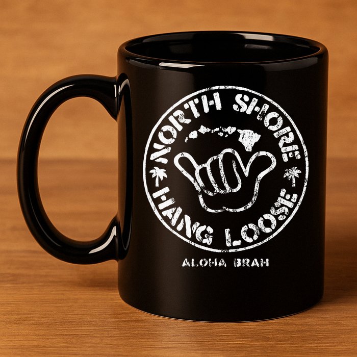 Aloha Shaka Brah Hawaii Islands 11oz C Handle Ceramic Mug