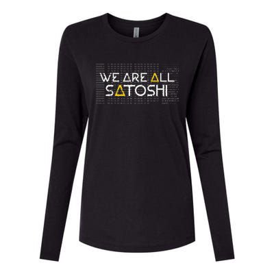 All Satoshi Bitcoin Btc Blockchain Cryptocurrency Womens Cotton Relaxed Long Sleeve T-Shirt